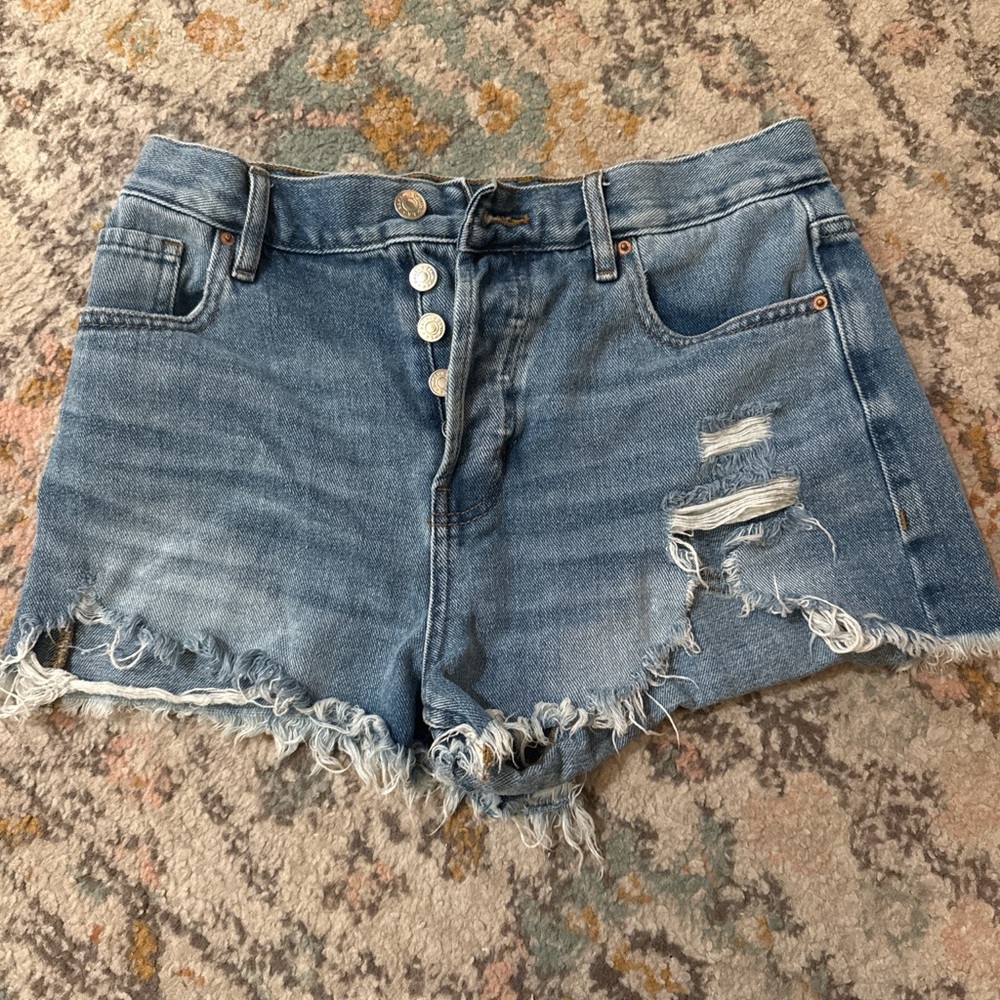 PacSun Light Blue Distressed Jean Shorts